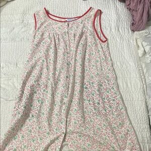 Strawberry Button-Down Night Dress